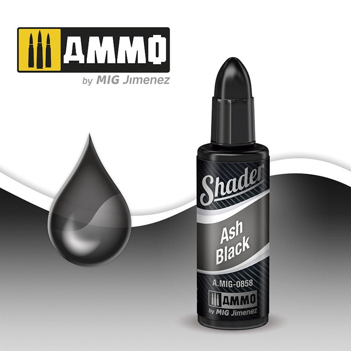Ammo Mig 0858 Shader - Ash Black (10ml)