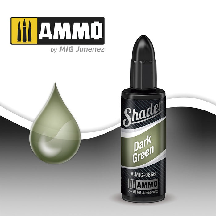Ammo Mig 0866 Shader - Dark Green (10ml)