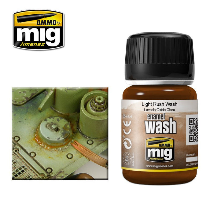 Ammo Mig 1004 Enamel Wash - Light Rust Wash - 35ml Jar