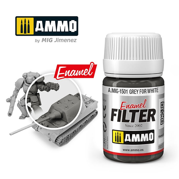 Ammo Mig 1501 Filter - Grey for White - 35ml Jar