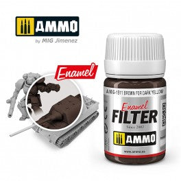 Ammo Mig 1511 Filter - Brown for Dark Yellow - 35ml Jar