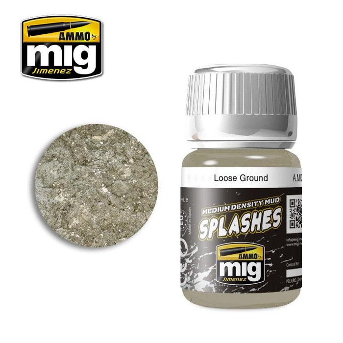 Ammo Mig A.MIG 1752 Medium Density Mud Splashes  - Loose Ground - 35ml Jar