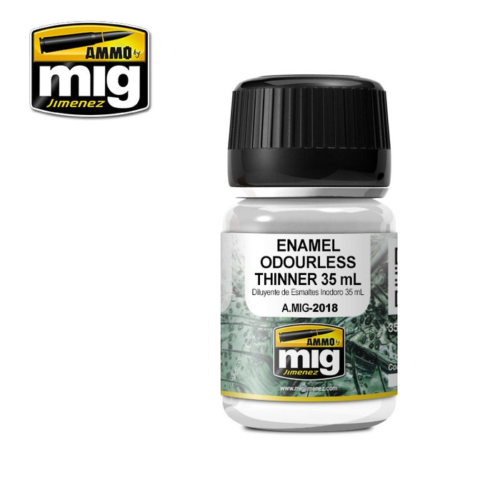 Ammo Mig 2018 Odourless Enamel Thinner - 35ml Jar
