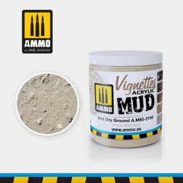 Ammo Mig 2150 Vignettes Acrylic Mud - Arid Dry Ground (for Dioramas) - 100ml Jar