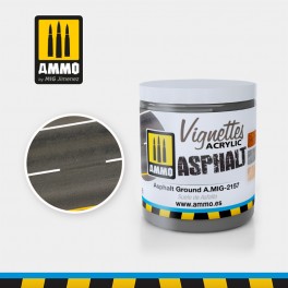 Ammo Mig 2157 Vignettes Acrylic Texture - Asphalt Ground (for Dioramas) - 100ml Jar