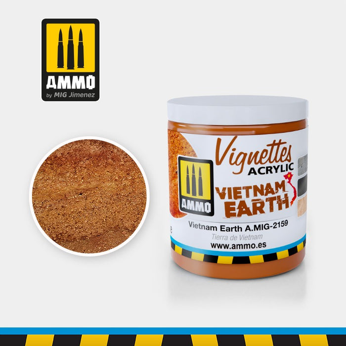 Ammo Mig 2159 Vignettes Vietnam Earth - Vietnam Earth (for Dioramas) - 100ml Jar