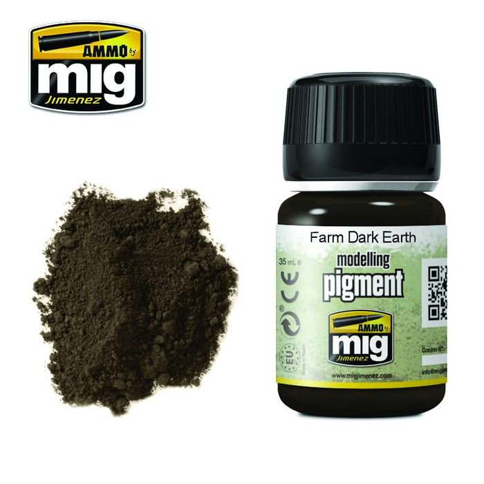 Ammo Mig 3027 Pigment - Farm Dark Earth - 35ml Jar