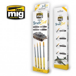 Ammo Mig 7602 Starter Brush Set - 4 pieces