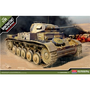 Academy 13535 Tiger 1 German Panzer II Ausf.F "North Africa" Plastic Tank Kit - 1/35 Scale