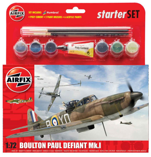Airfix A55213 Boulton Paul Defiant Mk.I Starter Set Kit (1:72 Scale)