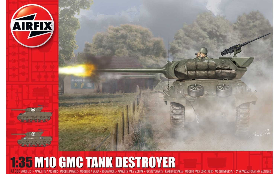 Airfix A1360 M10 GMC Tank Destroyer Plastic Kit 1:35 Scale