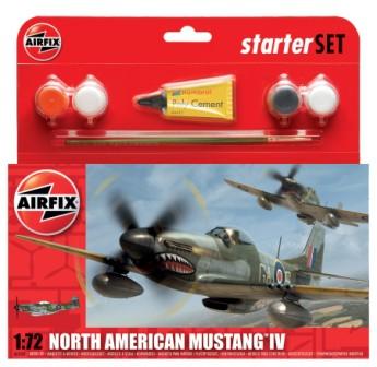 Airfix A55107 North American Mustang IV Starter Set Kit (1:72 Scale)
