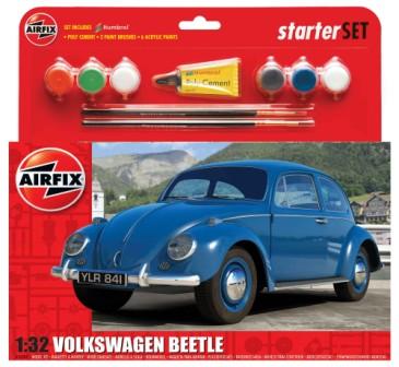 Airfix A55207 Volkswagen Beetle Plastic Kit - Starter Set  (1:32 Scale)