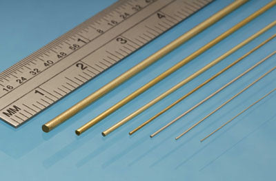 Albion Alloys BR2,  Brass Rod, 10 Pieces, 1/32" x 12", 0.8mm