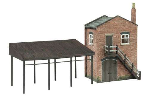 Bachmann Scenecraft 44-0088 Industrial Stores and Canopy (Pre-Built) - OO Scale