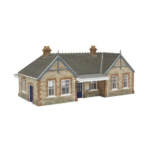 Bachmann Scenecraft 44-0095 Stone Booking Hall (Pre-Built) - OO Scale