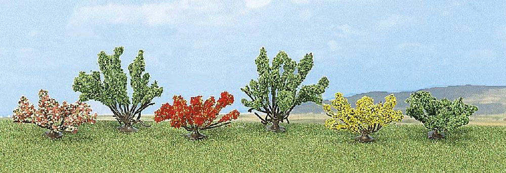 Busch 6055 Assorted Bushes (6 Pack) - OO / HO Scale