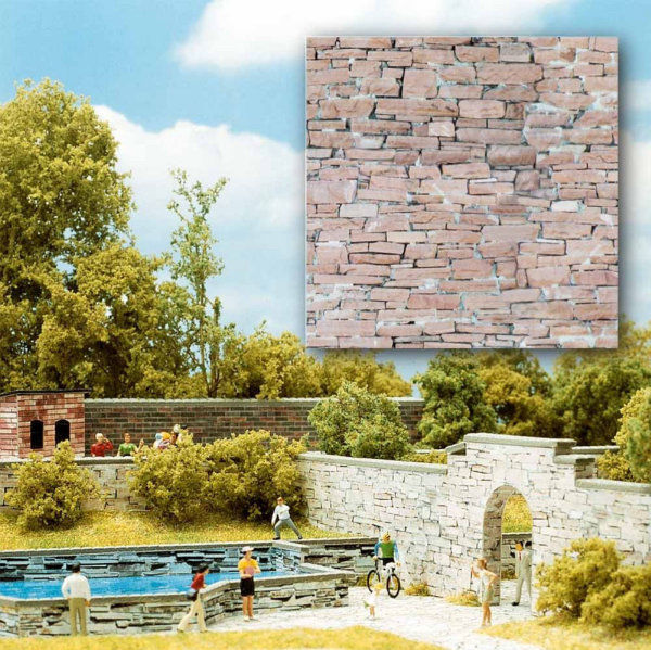 Busch 7423 Standstone Stone Walling Decor Sheets (OO/HO Scale)