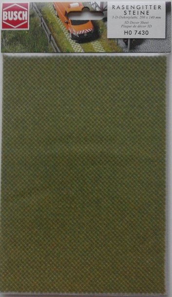 Busch 7430 Lawn and Grass Decor Sheets (OO/HO Scale)