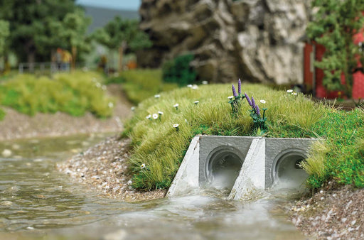 Busch 7891 Concrete Water Pipe Kit - OO / HO Scale