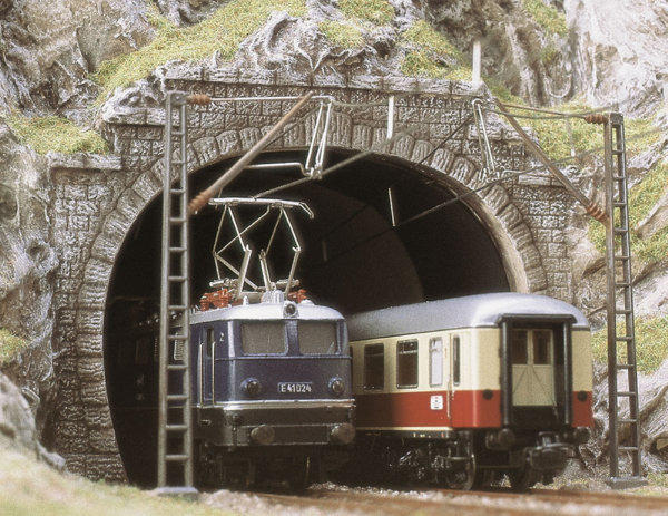Busch 8192 Double Track Tunnel Portals (2pk) - N Scale