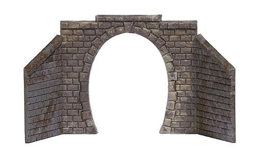 Busch 8197 Single Track Tunnel Portal With Stone Walls (2) - N Scale