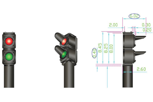 DCC Concepts DCD-GS-US Cobalt Alpha Mimic Add On Pack 2 Lamp Ground Signals (12 pack) - US Type