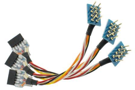 DCC Concepts DCD-HZ68.3 NEM 8 Pin Plug to 6 Pin Socket Harness (3 Pack)
