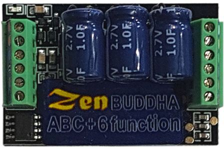 DCC Concepts DCD-ZBHP.6 Zen Black Decoder: Suitable for O and large scales. Fully protected. 3-5 amps reliably. 6 fn. Built-in high power stay alive