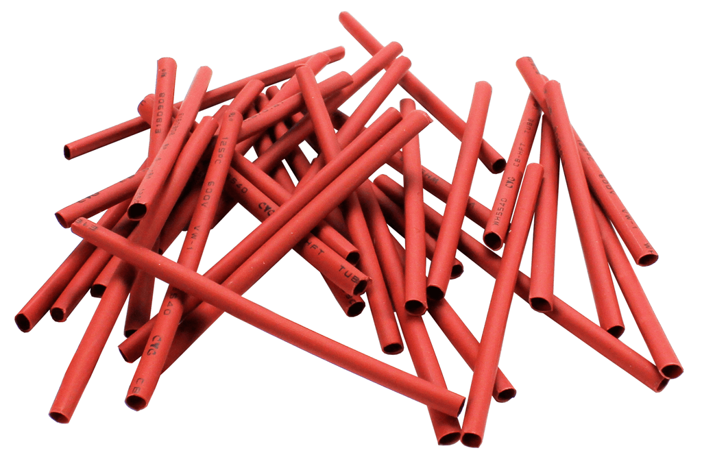 DCC Concepts DCC-HS-RED Heat Shrink - Red - 1mm (36 pieces)