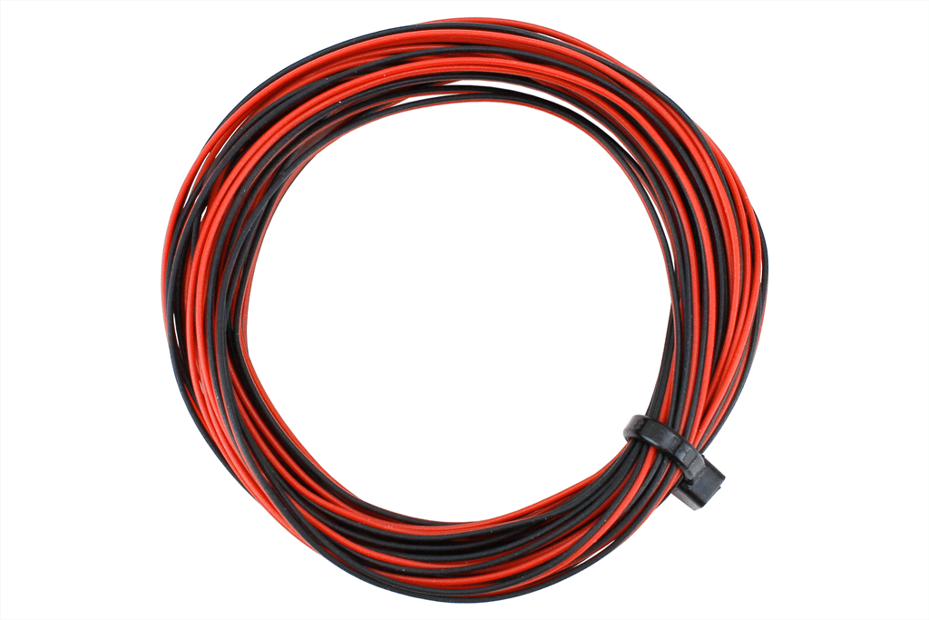 DCC Concepts DCW-RBT 32 Gauge Twinned Decoder Wire (6 metres) - Red / Black
