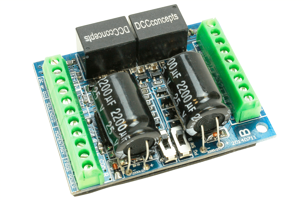 DCC Concepts DCD-ADS-2fx Universal DCC Decoder CDU Solenoid Drive (2-Way, Added Features)