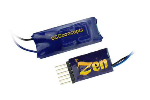 DCC Concepts DCD-ZN6D Zen 6 Pin Direct 2 Function Decoder with Stay Alive ** Item replaced by DCD-ZN6D.2 **