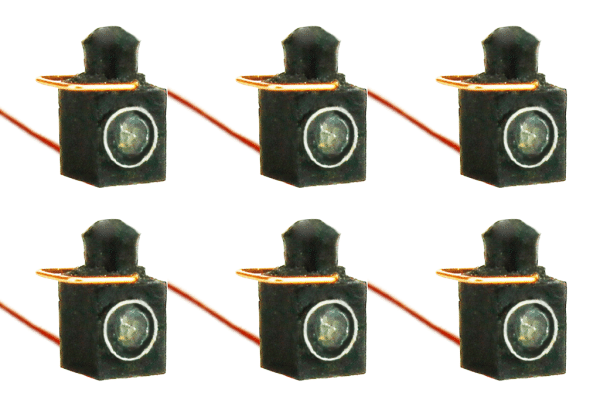 DCC Concepts DML-LLBRD-S Working Loco lamps LMS/BR O or S Scale, 6 Red Lights