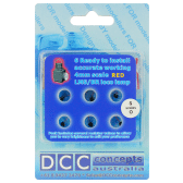 DCC Concepts DML-LLBRD-S Working Loco lamps LMS/BR O or S Scale, 6 Red Lights