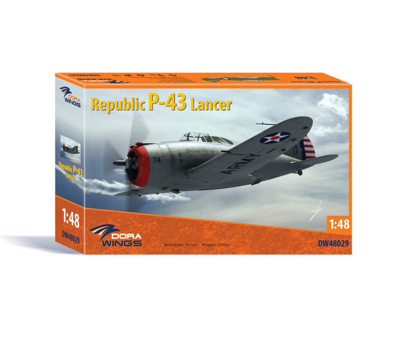 Dora Wings DW48029 Republic P-43 Lancer Model Aircraft Kit 1:48 Scale