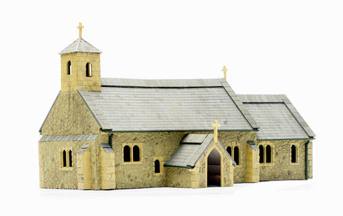 Dapol C029 Kitmaster Village Church Kit (Unpainted) - OO / HO Scale