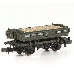 EFE E87537 BR 14T Side Tipping Ballast Wagon (Mermaid) Number DB989394 in BR Olive Green - N Gauge