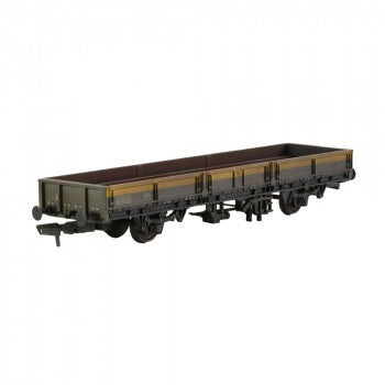 EFE Rail E87040 BR ZAA "Pike" Open Wagon in BR Engineers Grey and Yellow Livery (Weathered) - OO Gauge