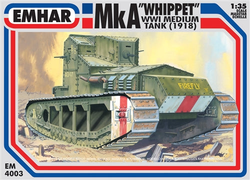 Emhar EM4003 British WW1 Mark A Medium Tank "Whippet" (1918) 1:35 Scale