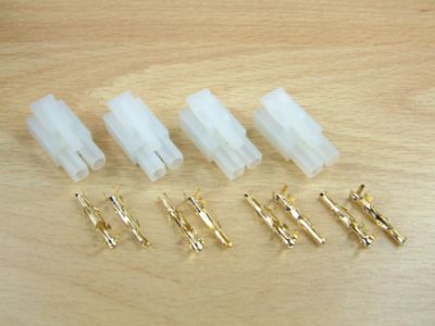 Expo A21041 Tamiya Style Charging Plugs with Gold Pins (4 per pack)