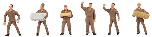 Faller 150941 UPS Logistics Staff (6) Figure Set (OO / HO Scale)