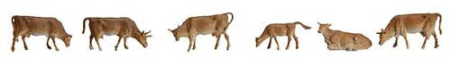Faller 155506 Mountain Cows (6) Figure Set - N Scale