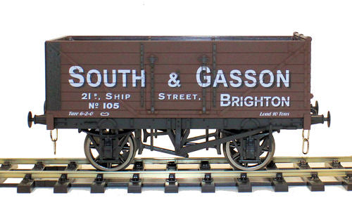 Gaugemaster GM7410201 7 Plank Wagon South & Gasson 105 Brighton - O Gauge