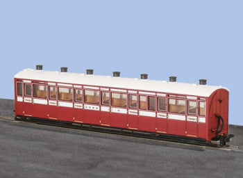 Peco GR-440A  Third Class Bogie Coach Number 11 in Lynton and Barnstaple Rly Livery - OO9 Gauge