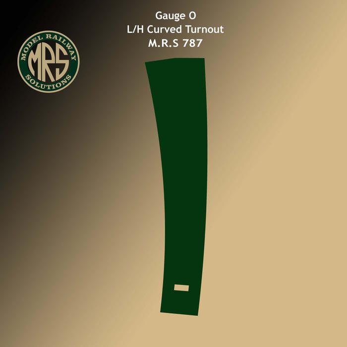 'O' Gauge Self Adhesive Cork Underlay Curved Turnout L/H