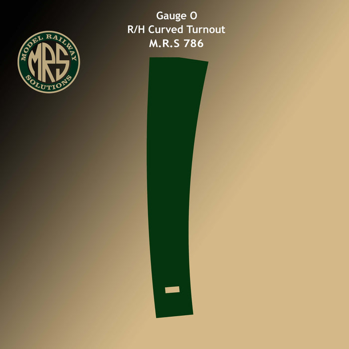 'O' Gauge Self Adhesive Cork Underlay Curved Turnout R/H