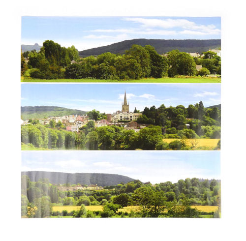 Gaugemaster GM758 Pretty British Town Small Photo Backscene (1372mm x 152mm) - Suitable for Scales "Z" to "O"