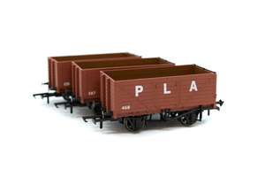 Golden Valley Hobbies / Oxford Rail GV6015 PLA 7 Plank Open Mineral Wagon (3 Pack) - OO Scale