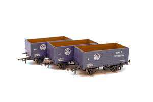 Golden Valley Hobbies / Oxford Rail GV6020 ICI Salt 7 Plank Mineral Wagon Set (Triple Pack) - OO Scale